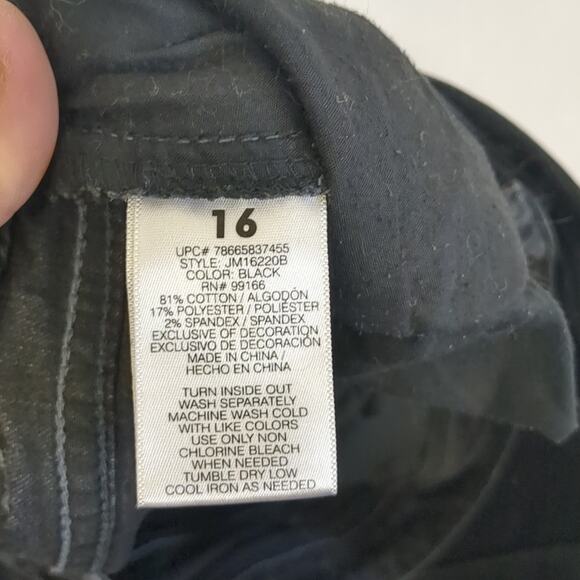 Jordache Black Skinny Jeans size 16 - Picture 3 of 5